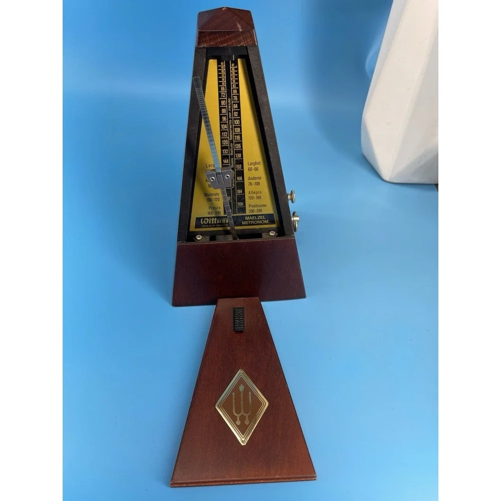 Vintage Wittner Metronome Wood Windup Made In Germany.Works Perfectly